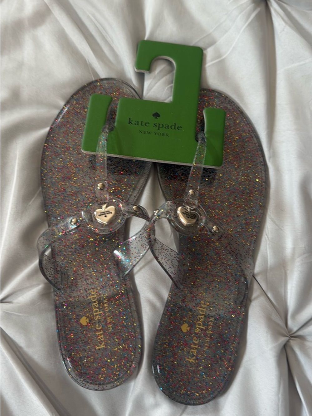 Kate Spade black Glitter Jelly Sandals - Multicolor Sparkle - Picture 2 of 3